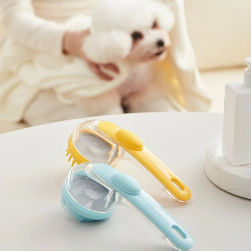 Soft Silicone Pet Bath Brush for Dogs and Cats – Gentle Massage & Cleaning Tool