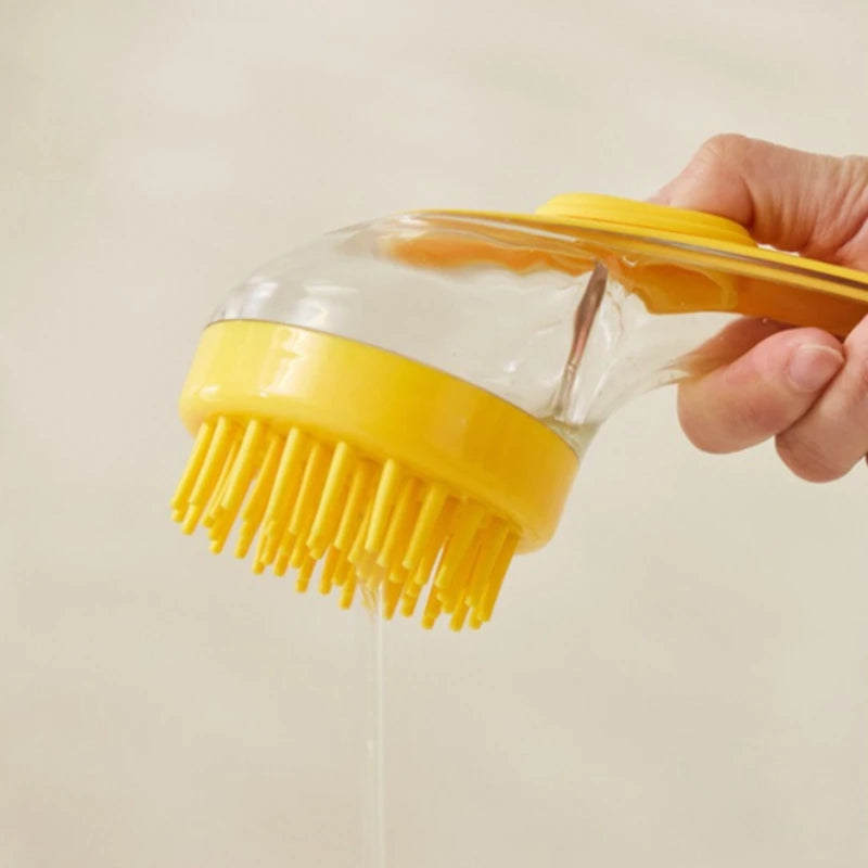 Soft Silicone Pet Bath Brush for Dogs and Cats – Gentle Massage & Cleaning Tool