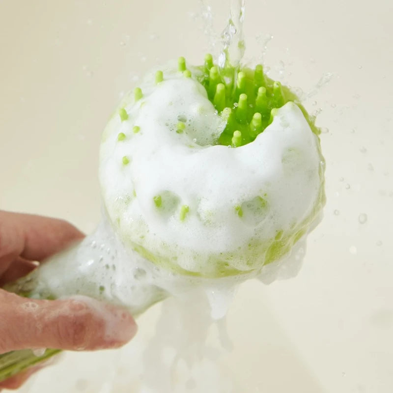 Soft Silicone Pet Bath Brush for Dogs and Cats – Gentle Massage & Cleaning Tool
