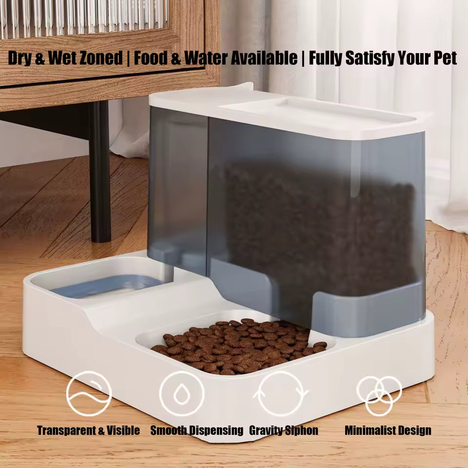 All-in-One Automatic Cat Feeder and Water Dispenser