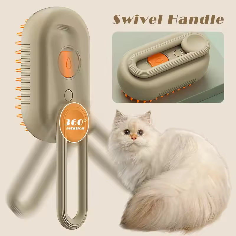 Steam brush for pets